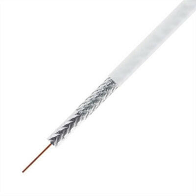 Cabo Coaxial RG6 Ø6,0mm Branco 100mt - Bobine-Fichas e cabos-Teka-Music Stage