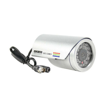 Câmara Vigilância Côres 1/3" Sharp CCD 420TVL 26 Leds Prata-Vigilancia e Seguranca-Konig-Music Stage
