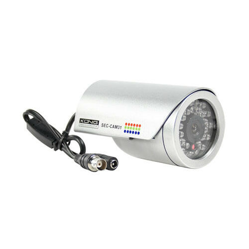 Câmara Vigilância Côres 1/3" Sharp CCD 420TVL 26 Leds Prata-Vigilancia e Seguranca-Konig-Music Stage