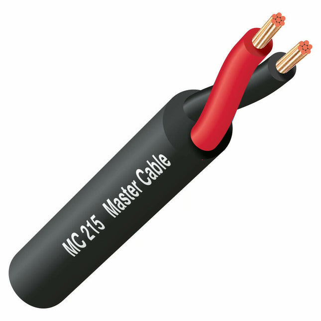 Cabo Coluna 2x2,5mm² Redondo Preto 100mt-Fichas e cabos-MasterCable-Music Stage