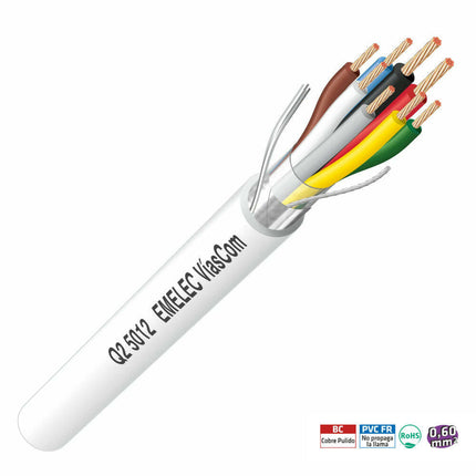 Cabo Intercomunicador Trançado 6x0,22mm² + 2x0.60mm²-Fichas e cabos-MasterCable-Music Stage