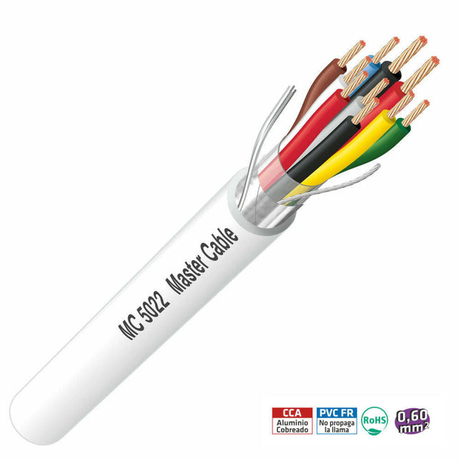 Cabo Intercomunicador Trançado 8x0,22mm² + 2x0.60mm²-Fichas e cabos-MasterCable-Music Stage