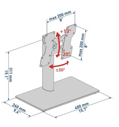 Suporte LED 14-40" Inclinável Vesa 200 - Stand 100-200-Tv audio e video-Meliconi-Music Stage