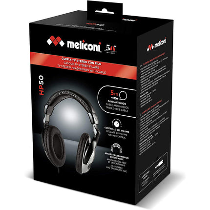 Auscultadores TV HP50 - 5mt-Som e luz-Meliconi-Music Stage