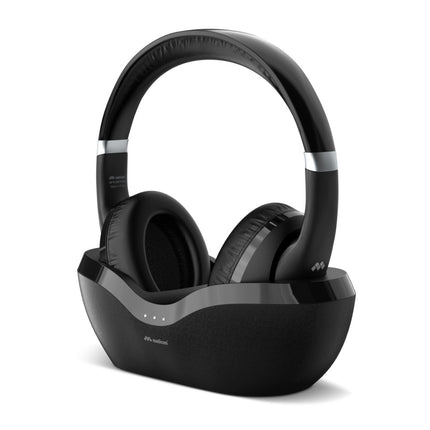 Auscultadores Bluetooth c/ Base - Preto - FLASH BASE