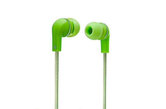 Auriculares Ficha 3,5 c/ Micro - Verde Fluo