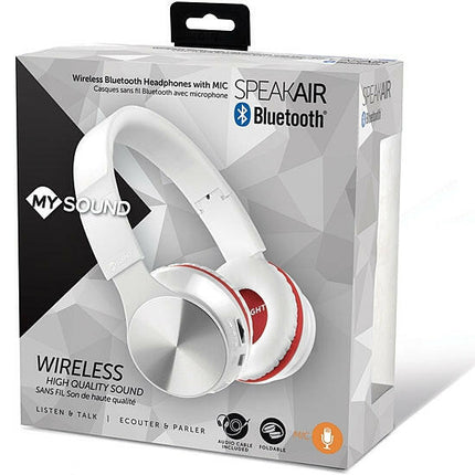 Auscultadores Bluetooth Branco/Vermelho - Speak Air-Som e luz-Meliconi-Music Stage