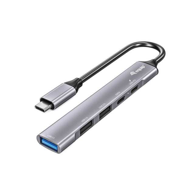 Hub USB-C - 5 Portas 2xUSB2 1xUSB3 1xUSB-C PD100W-Telefone-Informática-Equip-Music Stage