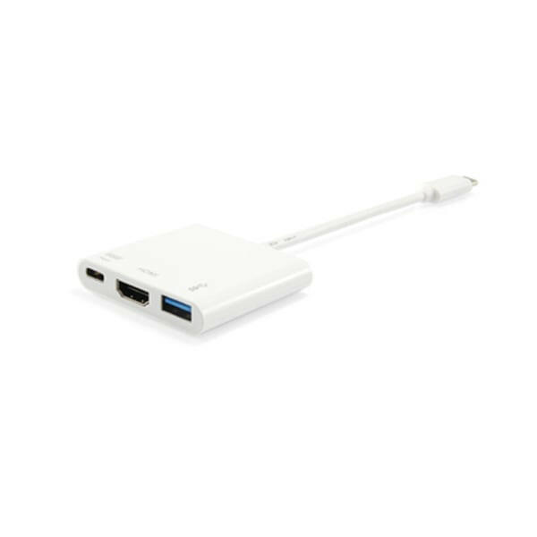 Adaptador USB-C Macho / HDMI + USB + PD Fêmea-Fichas e cabos-Equip-Music Stage