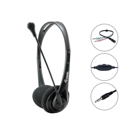 Auscultadores Ficha 3,5 c/ Microfone-Som e luz-Equip-Music Stage