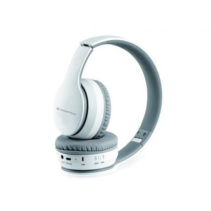 Auscultadores Bluetooth Branco MP3 SD-Som e luz-Conceptronic-Music Stage
