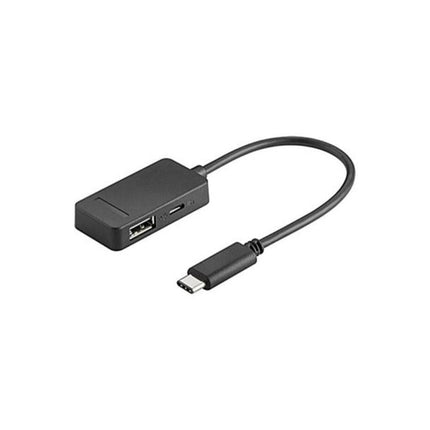 Adaptador USB-C Macho / USB "A"+ Micro USB "B" Fêmea - 20cm-Fichas e cabos-SMI-Music Stage