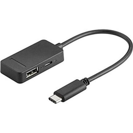 Adaptador USB-C Macho / USB "A"+ Micro USB "B" Fêmea - 20cm-Fichas e cabos-SMI-Music Stage