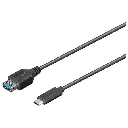 Adaptador USB-C Macho / USB 3.0 "A" Fêmea 15cm-Fichas e cabos-SMI-Music Stage