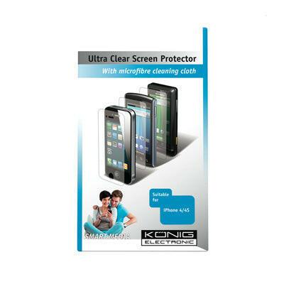Película Protectora de Ecrã para iPHONE 4/4S - Transparente-Informatica e Multimedia-Konig-Music Stage