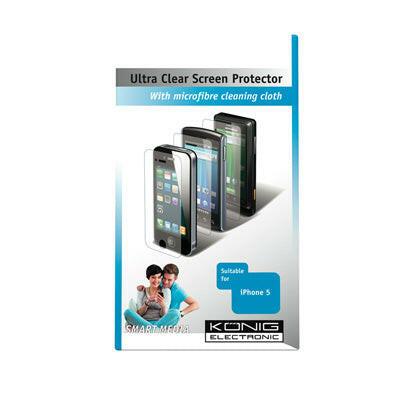 Película Protectora de Ecrã para iPHONE 5/5S - Transparente-Informatica e Multimedia-Konig-Music Stage