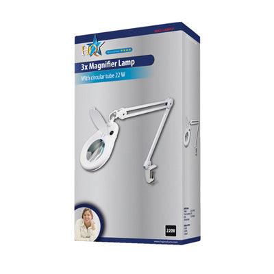 Candeeiro Bancada c/ Lupa 3 Dioptrias - Luz Branca-Apoio tacnicobricol-HQ-Music Stage