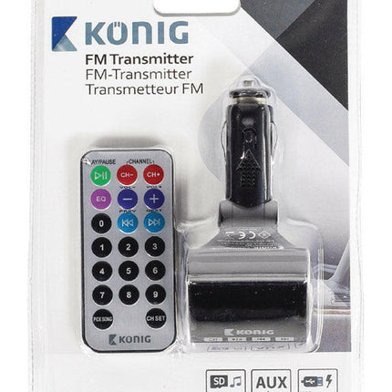 Emissor FM c/ Comando - c/ Ficha Isqueiro-Informatica e Multimedia-Konig-Music Stage