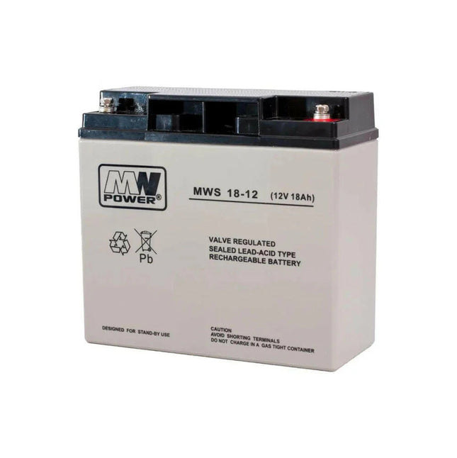 Bateria Ácida 12V 18Ah (181x167x77mm)-Energia-MW POWER-Music Stage