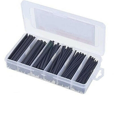 Manga Termoretráctil - Kit 170pcs - Preto-Apoio tacnicobricol-CYG-Music Stage