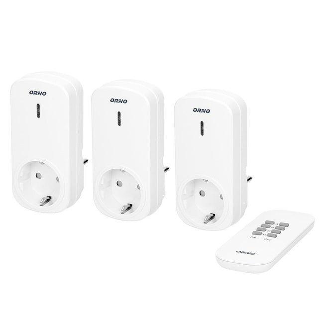Tomada Sem Fios c/ Comando 1000W (3+1)-Electricidade-Orno-Music Stage