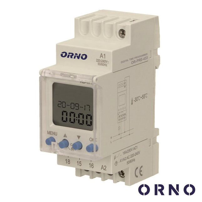 Programador Semanal Digital p/ Calha DIN 2300W (52 Prog)