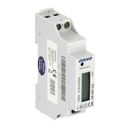 Contador Digital Energia p/ Calha DIN 40A-Electricidade-Orno-Music Stage