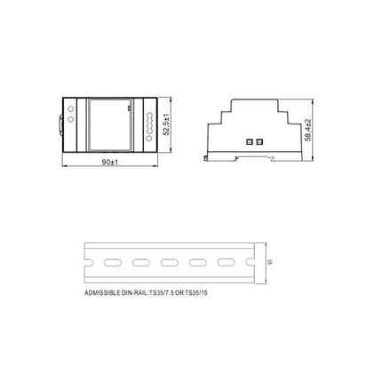 Fonte Alimentação AC230V/DC24V 2,5A 60W DIN-Electricidade-PCEnergy-Music Stage