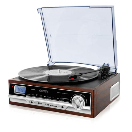 Gira Discos c/ Bluetooth / MP3 / USB / SD / Gravação-Pequenos Domesticos-CAMRY-Music Stage