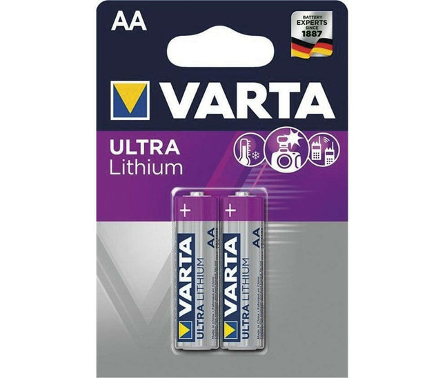 Pilha 1,5V R6 Lítio AA (Blister 2)-Energia-Varta-Music Stage