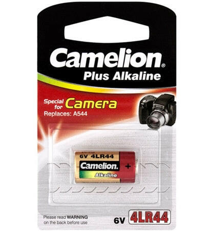 Pilha 6V 4LR44 Alcalina (Blister 1)-Energia-Camelion-Music Stage