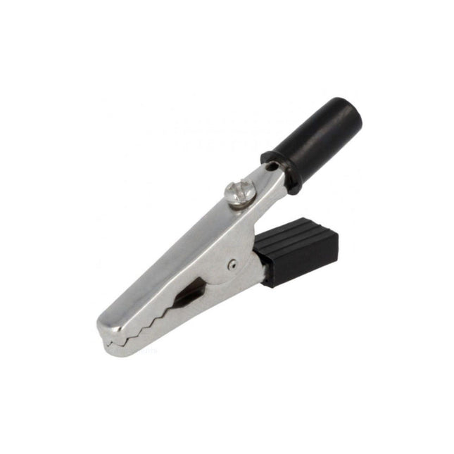Pinça Crocodilo Isolada 50mm Preta-Fichas e cabos-EDC-Music Stage
