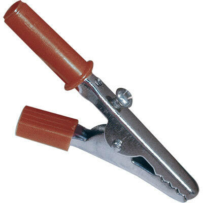 Pinça Crocodilo Isolada 60mm Vermelha-Fichas e cabos-EDC-Music Stage