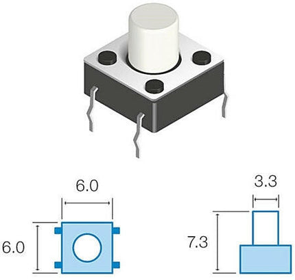 Pulsador DC 7,3mm - 12V - 50mA-Componentes eletronicos-SMI-Music Stage