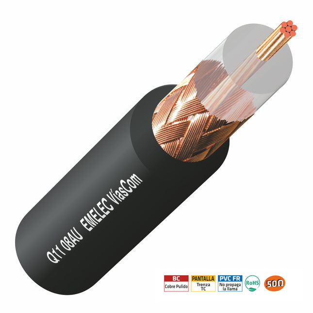 Cabo Coaxial RG08 AU - 100m