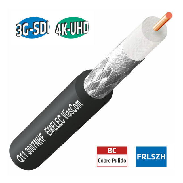 Cabo de Vídeo Digital 3G-SDI / 4K-UHD 18AWG FRLSZH