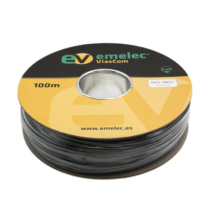 Cabo Coaxial RG58CU MIL - 100 metros