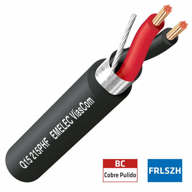 Cabo Coluna 2x1,5mm² Redondo FRLSZH 500mt Cobre