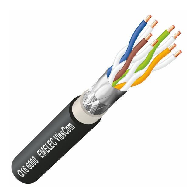 Cabo SF/UTP CAT6A 100mt - Preto