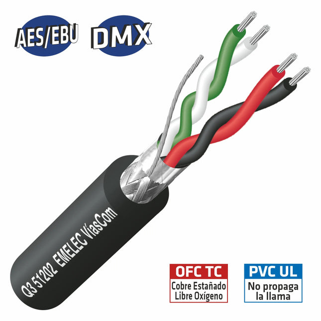 Cabo Digital Balanceado 2x2x0,34 mm² - 100m