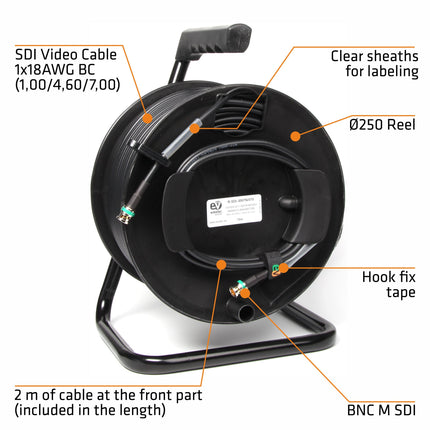 Cabo SDI 4K-UHD c/ Enrolador - 100m