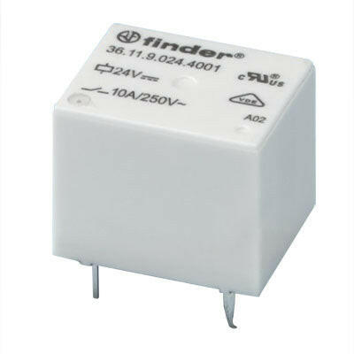 Relé DC Mini 24V/1C/10A - R:12mm Circuito Impresso-Componentes eletronicos-Finder-Music Stage