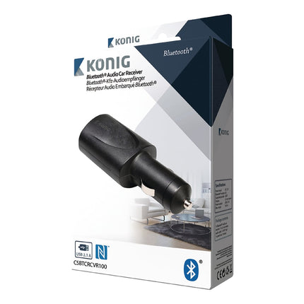 Receptor Audio Bluetooth c/ Ficha Isqueiro-Informatica e Multimedia-Konig-Music Stage