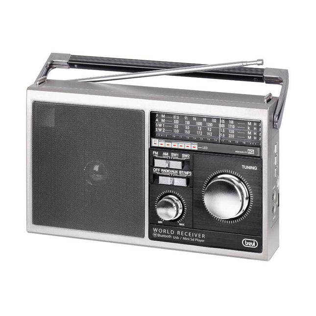 Rádio Portátil c/ USB/MP3/SD - MB 749 W - Cinzento-Pequenos Domesticos-Trevi-Music Stage