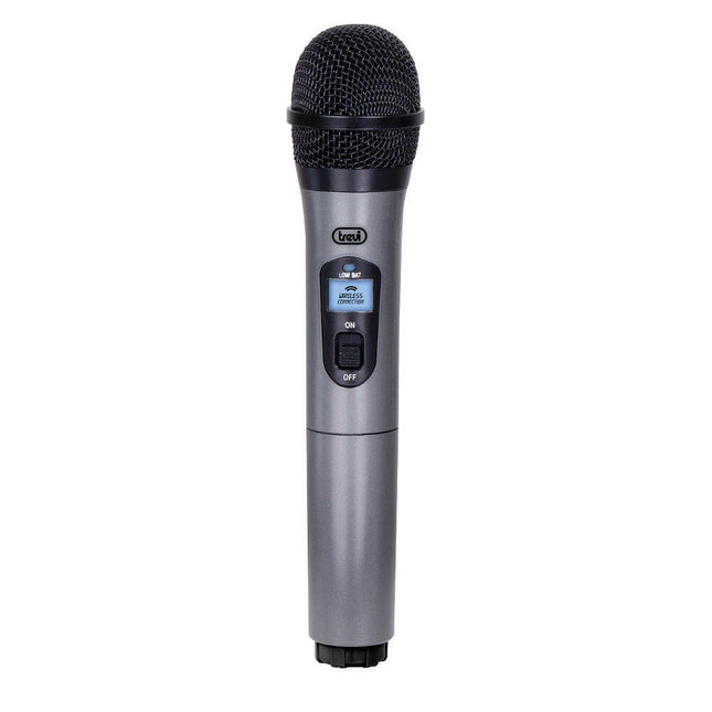 Microfone s/ Fios VHF c/ Receptor-Som e luz-Trevi-Music Stage