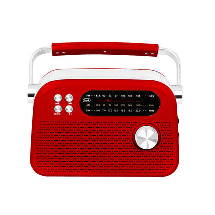Rádio Portátil Wireless c/ USB/Micro SD - Vermelho