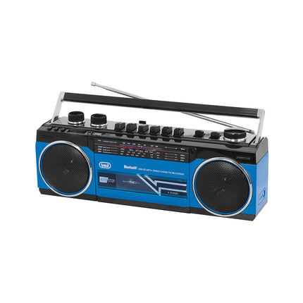 Rádio Gravador Portátil Cassete/USB/SD/BT - RR 501 - Azul-Pequenos Domesticos-Trevi-Music Stage