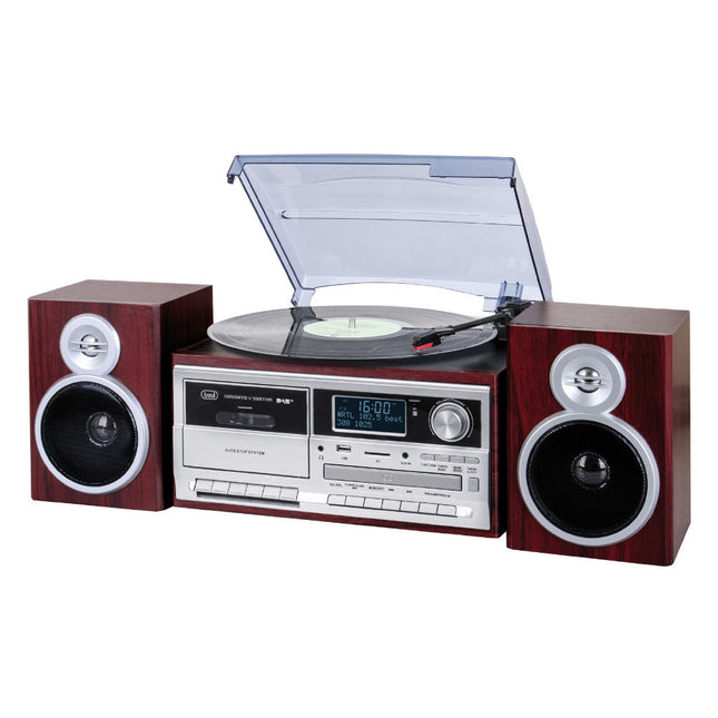 Gira-discos Stereo 25W Bluetooth USB/SD/AUX TT 1072-Pequenos Domesticos-Trevi-Music Stage