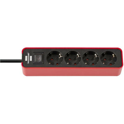 Extensão Eléctrica 4 Vias Shucko 1,5mt c/Int Verm/Preto-Extensões Eletricas Múltiplas|Novidades-Brennenstuhl-Music Stage