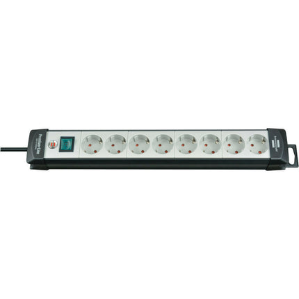 Extensão Eléctrica 8 Vias Shucko 3mt c/ Interruptor - Preto-Electricidade-Brennenstuhl-Music Stage